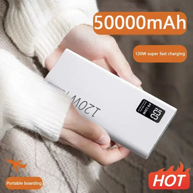 Portable Digital Display 50000mAh 120W Power Bank