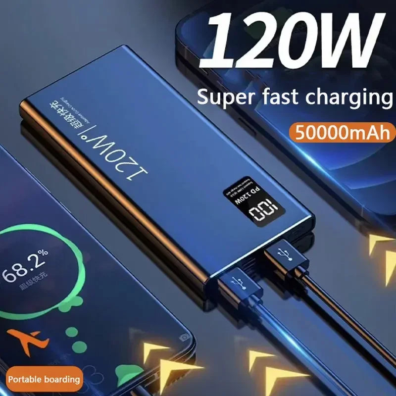 Portable Digital Display 50000mAh 120W Power Bank