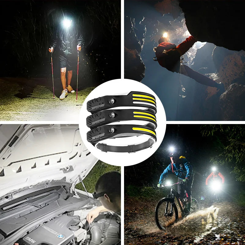 Rechargeable Headlamp With COB LED Head Light