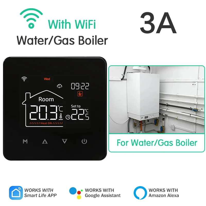 Smart Home Thermostat with WiFi Remote Control – Water, Electric & Gas Boiler Heating | Easy to Use, 2-Year Warranty, Best Price Guaranteed